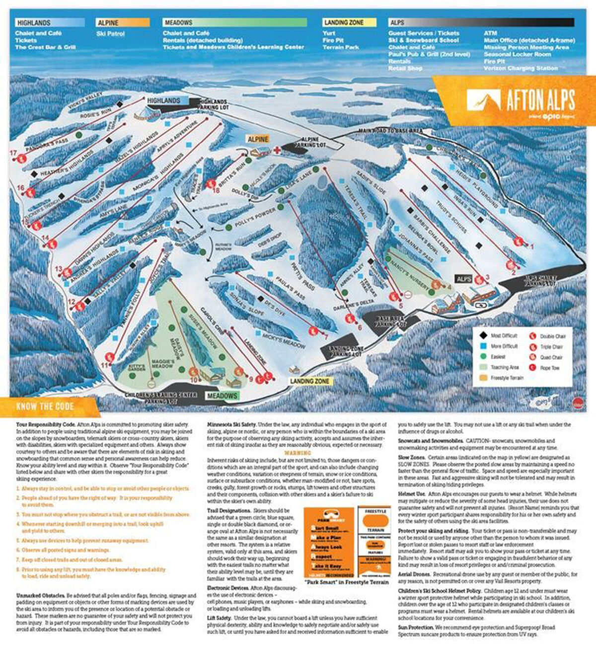 Afton Alps Trail Map